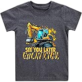 A Little Dirt Never Hurt Toddler Summer Shirt Kids Boys Girls Bulldozer Construction Tee Tops Clothes Size 2-7T