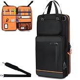 ZYZXSMD 1680D Drum Stick Bag with Hanging Hook,Large Capacity Drumstick Mallet Holder with Adjustable Shoulder Strap for Drumsticks, Mallets, Brushes, Sheet Music, Percussion Accessories