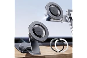 ESR for MagSafe Car Mount, Foldable Dashboard/Tesla Touchscreen Magnetic Car Phone Holder, Cell Phone Holder Mount w 2 Metal 