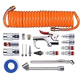 Wynnsky 20 Piece Air Blow Gun Tool Kit Air Hose With Storage Case