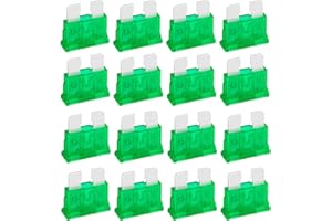 FUSELECHADA (40Pcs) 30 Amp Standard Automotive Fuse, 30A 12V 24V 32V Car Blade Fuses ATO APR ATS for Car/RV/Truck/SUV/Motorcycle/Boat