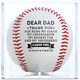 CybGene Baseball Dad Gifts - Printed Baseball with Display Box