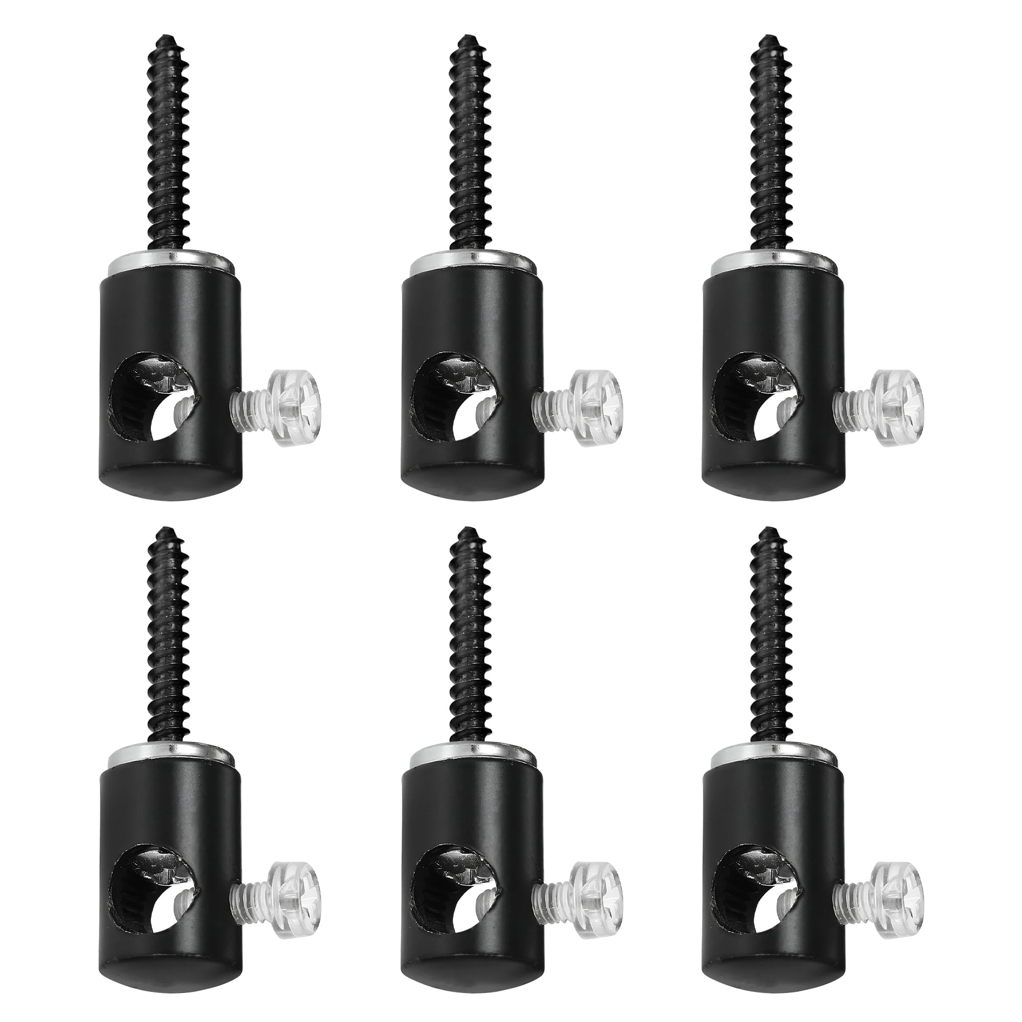 DC VOLTAGE 6 PCS Swag Hook Adjustable Cable Ceiling Mount Hook with Screws for Ceiling Lights Lamp for Fabric Electrical Cord Hanging Pendant Lighting Fixtures (Pack 6)