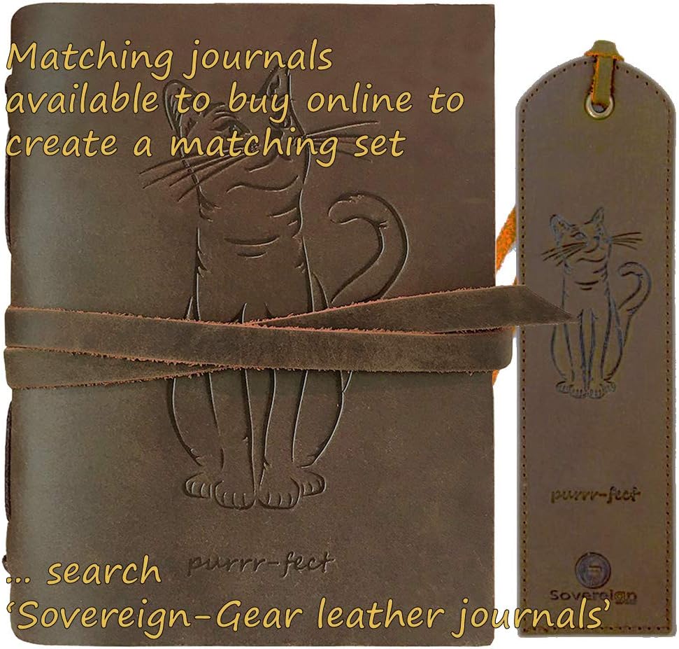 Leather Bookmark Handmade With Cat Design - Pack of 2 Genuine Book Marks - Perfect for Men Women and Kids - Image 5