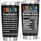 Breezy Valley Employee Gifts for Men Chaos Coordinator Tumbler for Bosses Coworker - Funny Appreciation Thank You Birthday Gifts for Men Supervisor Principal, Cool Work Office Gifts for Coworkers Boss