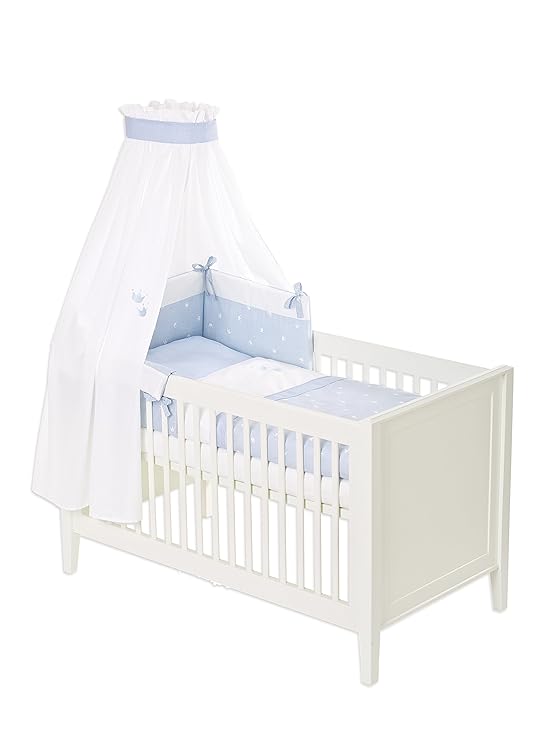 Träumeland TT12401 Bettset Krönchen, 4-teilig, blau
