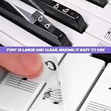 SenZee Piano Keyboard Stickers 88/61/54/49/37 Keys Removable Note Labels view 6