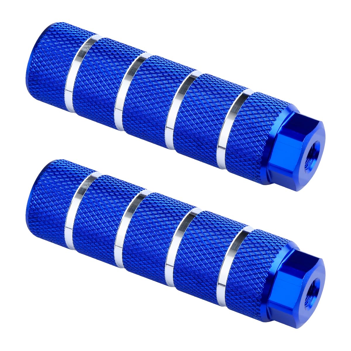 Thyonta Bike Foot Pegs Blue, Universal Bicycle Pegs 2PCS Anti-Slip Feet Pedals Easy Installation Cycling Pegs for Bike Mountain Bike