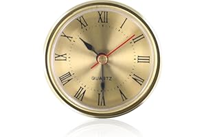Letturn Mini Round Quartz Clock Insert 2.5in/65Mm Clock Insert Replacement Quartz Movement Miniature Clock for Crafts with Ro