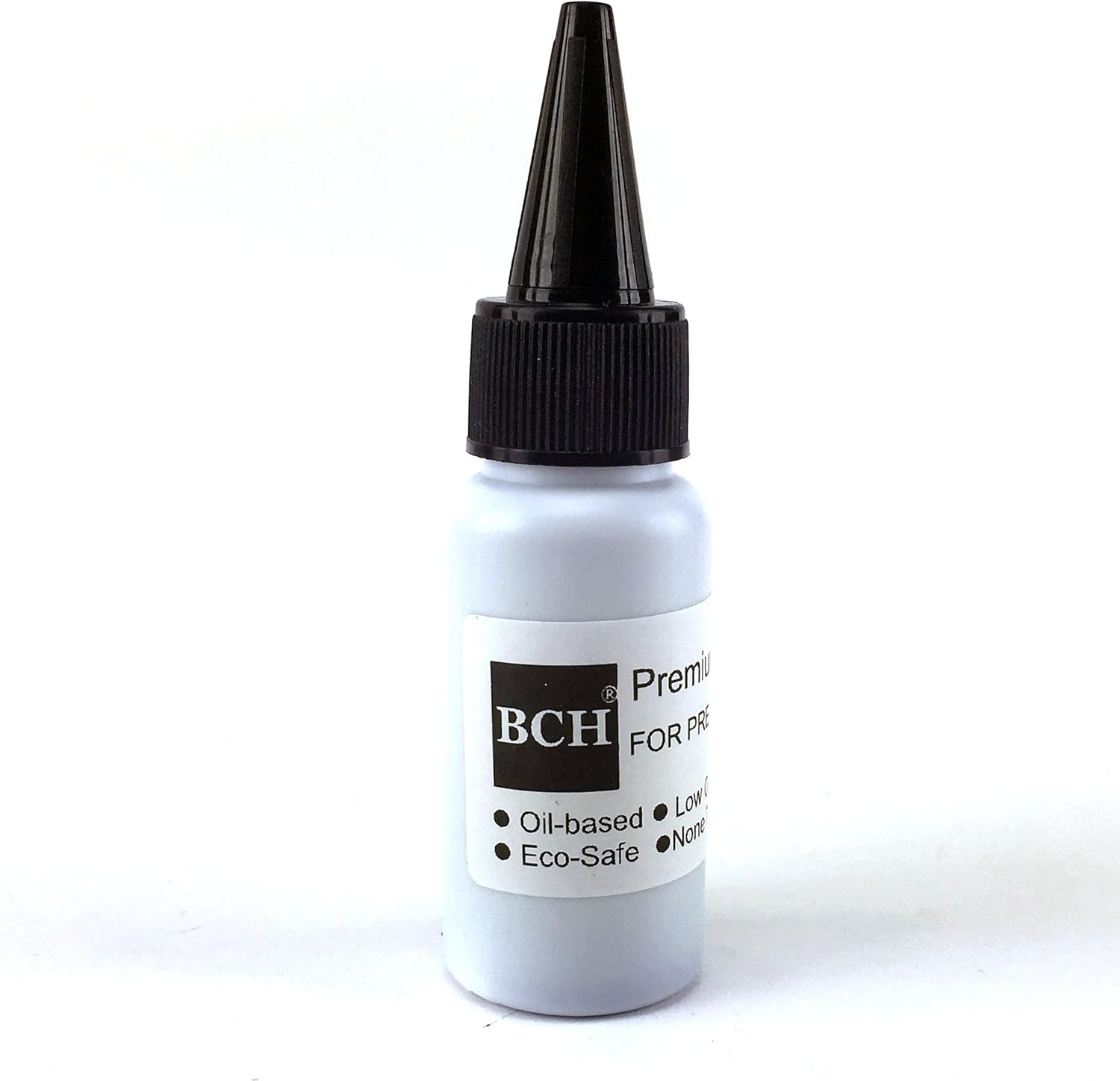 Black Stamp Refill Ink by BCH - Oil-Based for Roller Stamp or Pre-Inked Rubber Gel Pads - 20ml Bottle