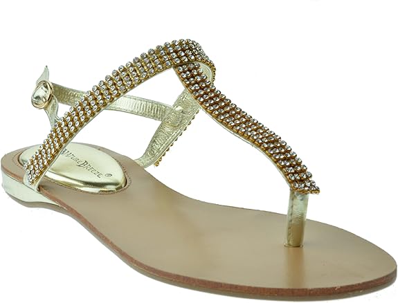 Womens Roman Gladiator Sandal Flats Thong Gold Nomad Hera Metallic Sandals | eBay
