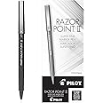 PILOT Razor Point II Fine Line Marker Stick Pens, Point (0.2mm) Black Ink, 12-Pack (11009)
