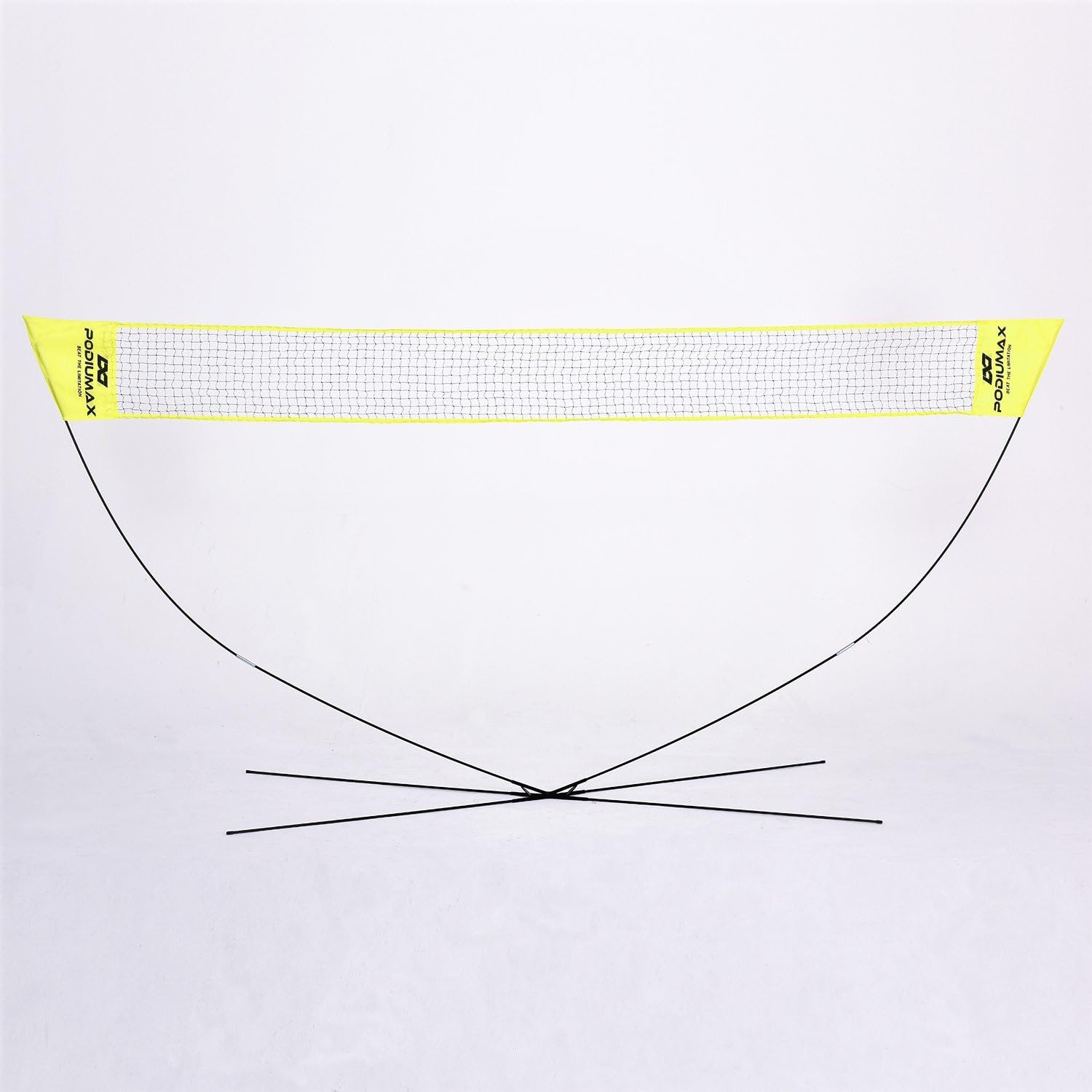PodiuMax Portable Multi-Badminton | Volleyball | Beach ball Net, 3.4 x 1.5m, Easy Setup, Features Carry Storage Built-in Base, Weather Proof Material - Perfect for Family day, Outdoor Party or Camping