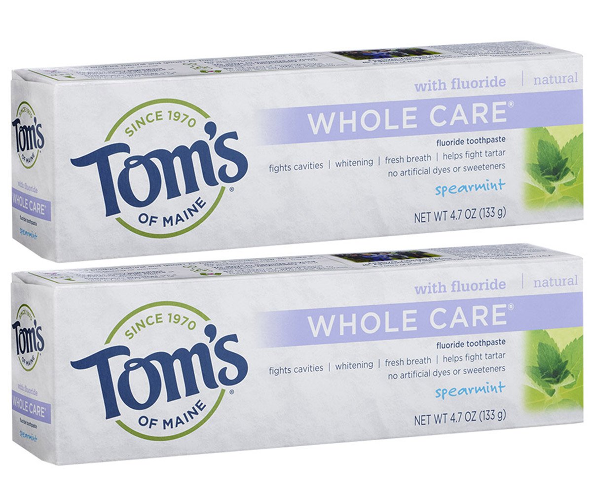 Tom's of Maine Whole Care Fluoride Toothpaste Spearmint,4.7oz.. 2