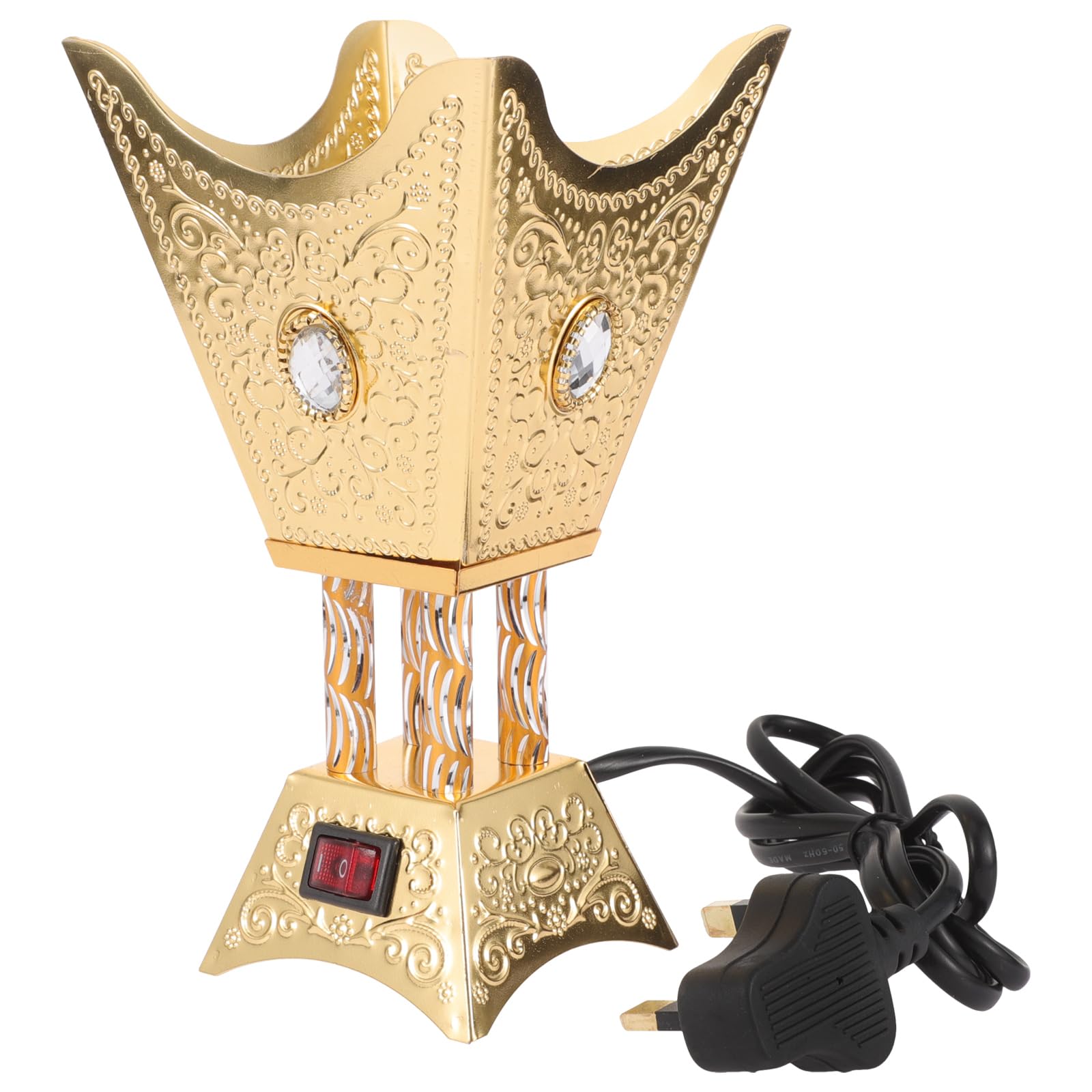 SEWACC Electric Incense Burner, Metal Bakhoor Burner Middle Eastern Style Electric Censer for Home Office Yoga Room Decor (UK Plug)