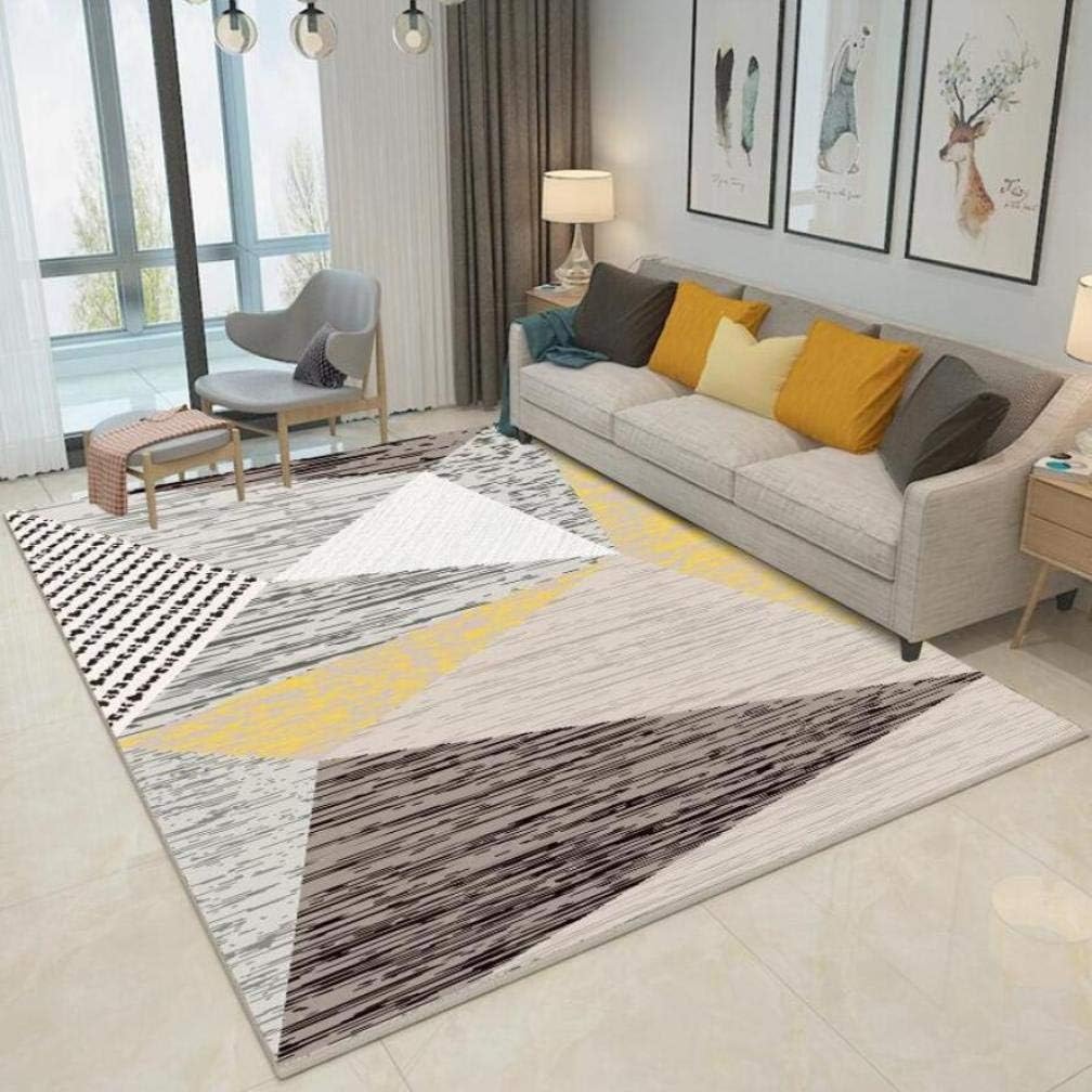 Area Rugs Carpet for Bedroom, Modern Style Geometric Pattern Rugs, Soft