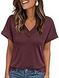 AUTOMET Summer Tops 2025 T Shirts for Women Comfort
