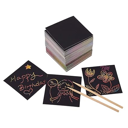 Yiqi Bloc Notes Magique Carte à Gratter Pour Enfants Et