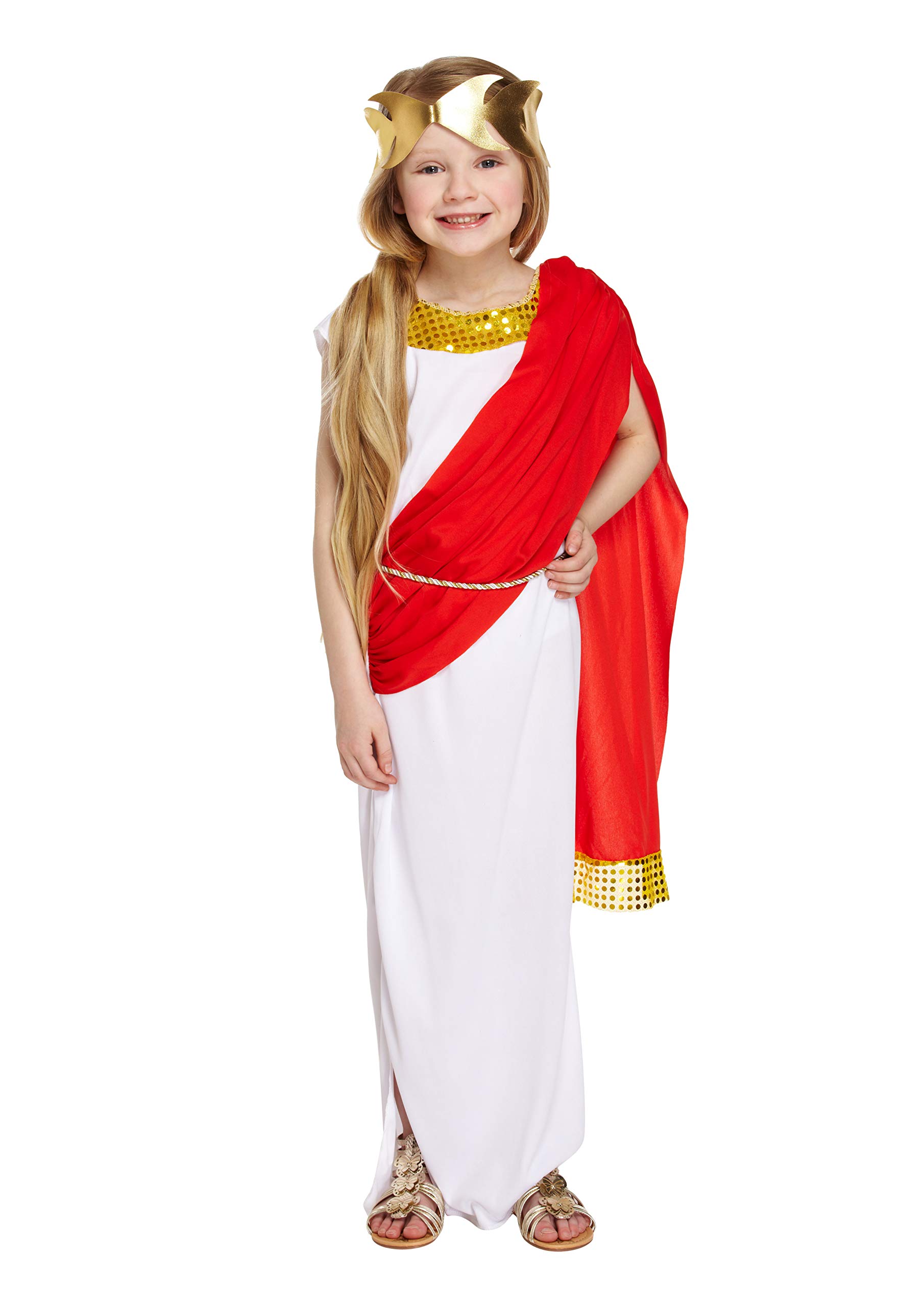 HENBRANDT Girls Greek Fancy Dress Roman Goddess Costume Age 10-12