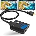 OREI 4K HDMI Splitter 1 in 2 Out - 1X2 HDMI Splitter for Dual Monitors Ultra HD 4K@30Hz with [ 2ft HDMI Cable ], 3D & 1080P Support for Xbox, PS4, Blu-ray, HDT, Will not Extend Display Screen