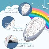 EAQ Baby Nest Pod for Newborn 0-12 Months 100% Cotton Travel Sleep view 2