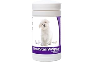 Healthy Breeds Dog Tear Stain Wipes for Maltese - Over 200 Breeds - Facial Eye Cleaner - 70 Wipes - Cleans Crust Stains Mucus
