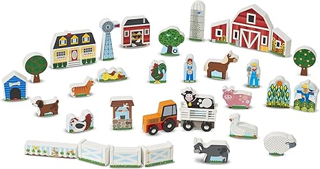 melissa and doug wooden farm set
