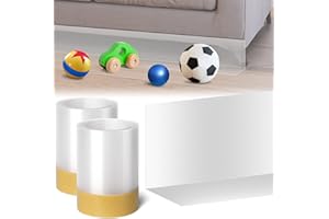 MIPON 2Pcs 118" Cuttable Under Couch Bed Blocker,Toy Blockers for Pets,Stop Things from Going Under Sofa Bed and Other Furniture - Hard Surface Floors Only(Clear)