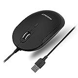 Computer Mouse Wired, Macally Silent USB Mouse