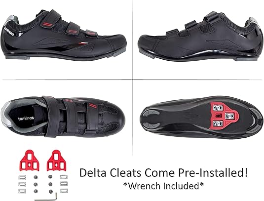 tommaso strada 100 dual cleat compatible road touring cycling spinning shoe