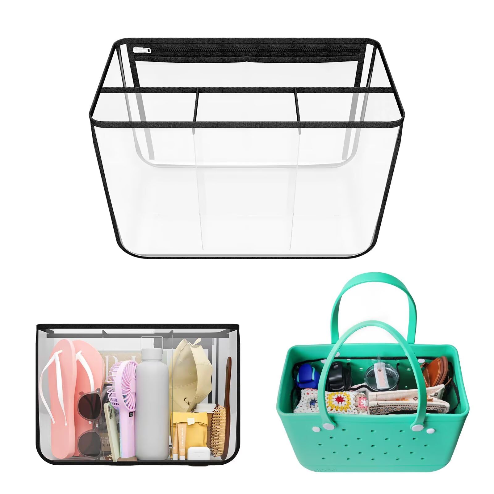 Photo 1 of LBF Clear Beach Bag Compatible with Bogg Bag Accessories XL PVC Organizing Your Bags and Divide Space