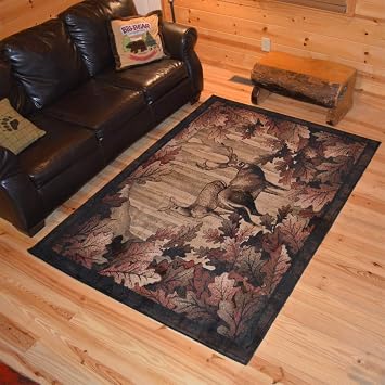 Wildlife Deer Themen Teppich Rustikal Natur Inspiriert Rechteck