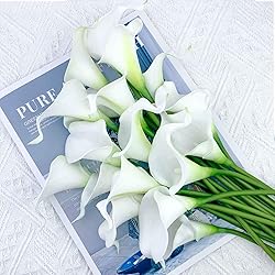 ZGPEPEXIA 15 Pcs Real Touch Calla Lily Artificial