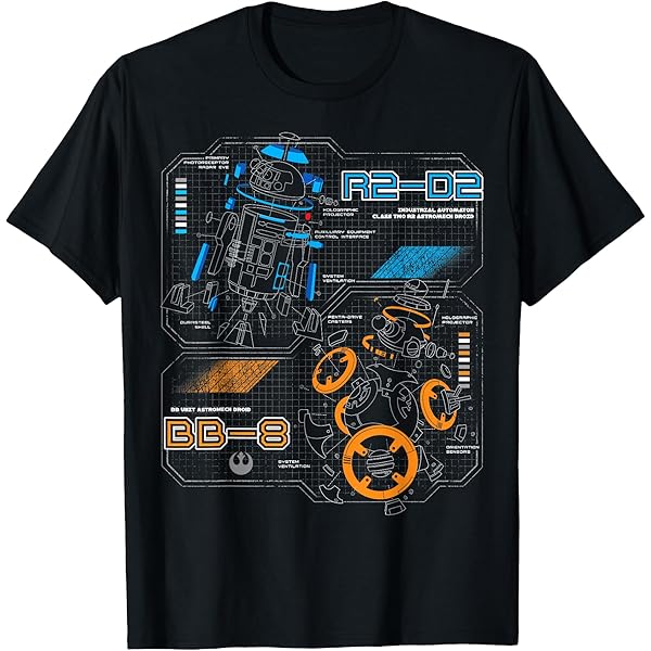 Amazon.com: Star Wars BB-8 Astro Droid Blueprint T-Shirt