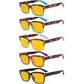 Eyekepper 5-pack Large Frame Reading Glasses - Stylish Reader Eyeglasses for Men Women Reading