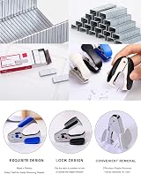 Tsuyaglia Effortless Desktop Stapler 40-50 Sheet One Finger Loading Black view 6