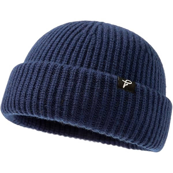 TOP-EX XL/XXL 100% Merino Wool Short Fisherman Beanie for Men