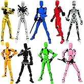 Rugwun Titan 13 Action Figure,Lucky Robot 13 Action Figures,Funny 3D Printed Multi Jointed Action Figures,Nova 13 Action Figure Desktop Decorations Game Gifts for Kids Adult (9-pcs)