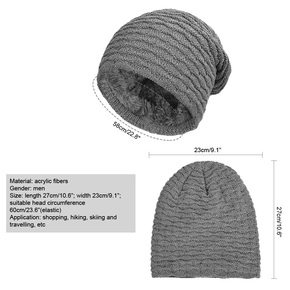Vbiger Beanie Cappello in Maglia Cappelli Invernali Berretti in maglia Cappello Invernale Beanie Unisex Caldo Cappello per Sci/Bici/Moto