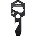 Lunamax Mighty Key-TITANIUM 8 in 1 Multi-Tool for Keychain- Strong, Lightweight, All- in-One Bottle Opener, Flathead Screwdriver, Wrench, Box Cutter, and Hex Driver (Black)