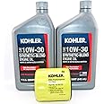 Maintenance 2 Qts Synethetic Blend 10W30 Kohler Engine Oil & (1) 52 050 02-S1 Filter