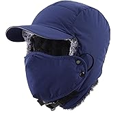 Connectyle Trapper Hat for Men Women Faux Fur Winter Hat with Ear Flaps Water-Resistant Hunting Hats Ushanka Skiing Cap