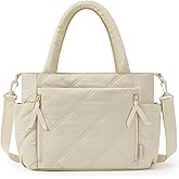 BAGSMART Tote Bag for Women, Puffer Tote Bag with Zipper, Shoulder Bag Handbag Quilted Tote Bag for Travel, Sport, Work