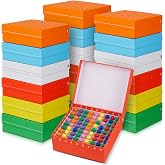 Teenyyou 18 Pcs 81 Well Cardboard Freezer Box for 1.5-2.0ml Tube Multicolor | Lab Microtube Storage Box with Lid, Water and Ice Resistant Coating, 2 Inch Height, Micro Centrifuge Tubes Vials Refrigerator