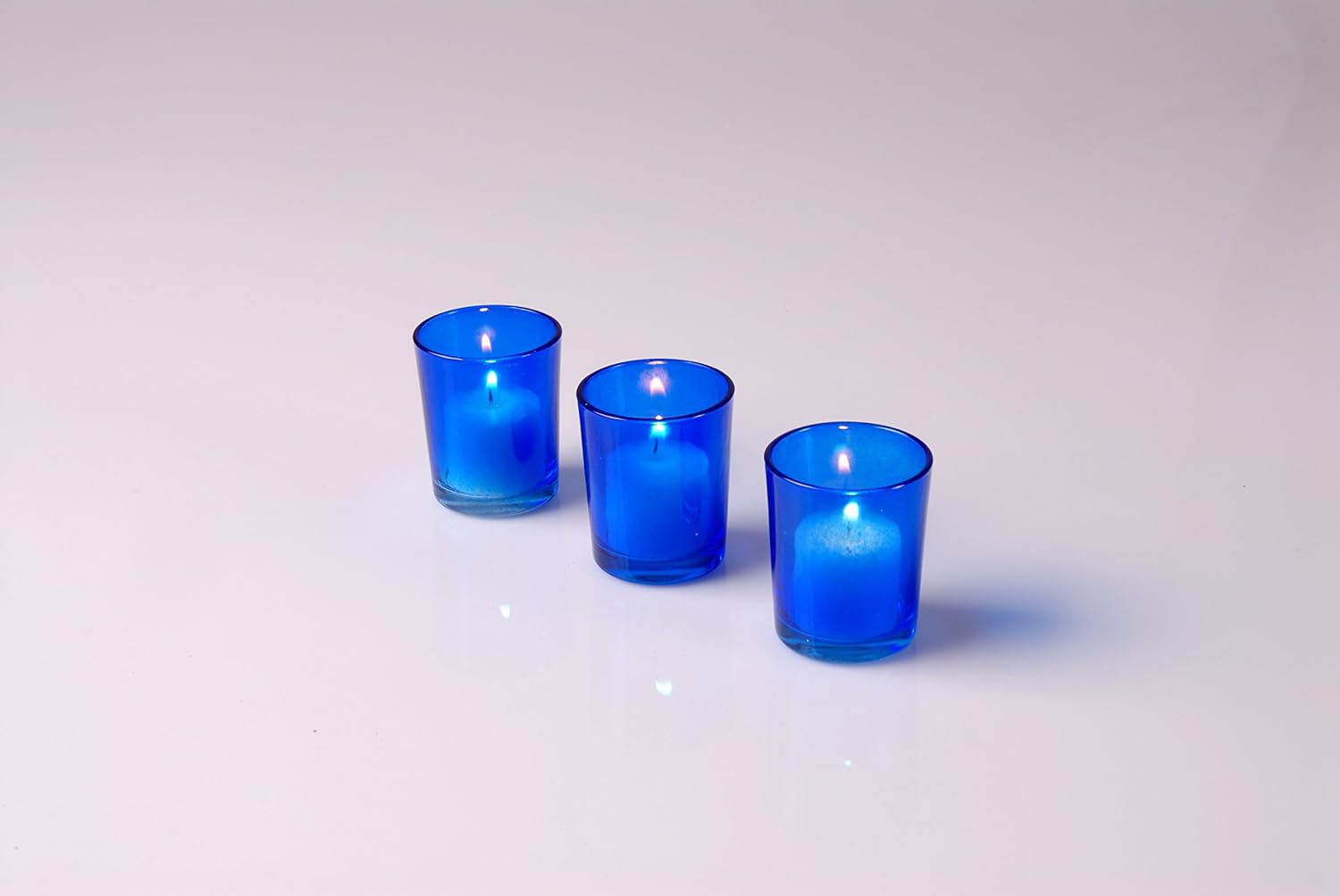 Colored Votive Candle Holders Set Of 12 Blue Home Kitchen Votive Holders