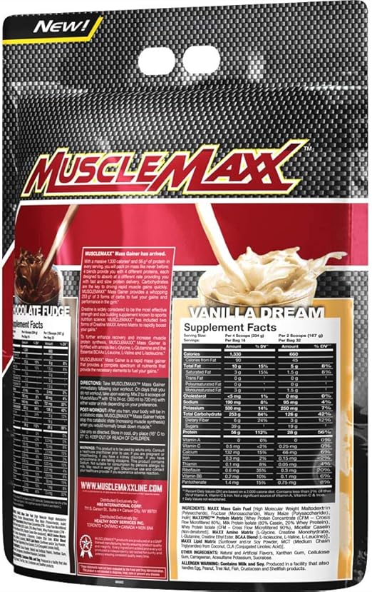 Allmax Nutrition Musclemaxx Mass Gainer Vanilla Dream 5 45kg Amazon Co Uk Health Personal Care