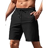 COOFANDY Men's Running Athletic Shorts 9" Gym Workout Lightweight Elastic Waist Sports Shorts