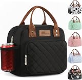 HOMESPON Insulated Lunch Bag for Women Men with Front Pocket and Side Pockets