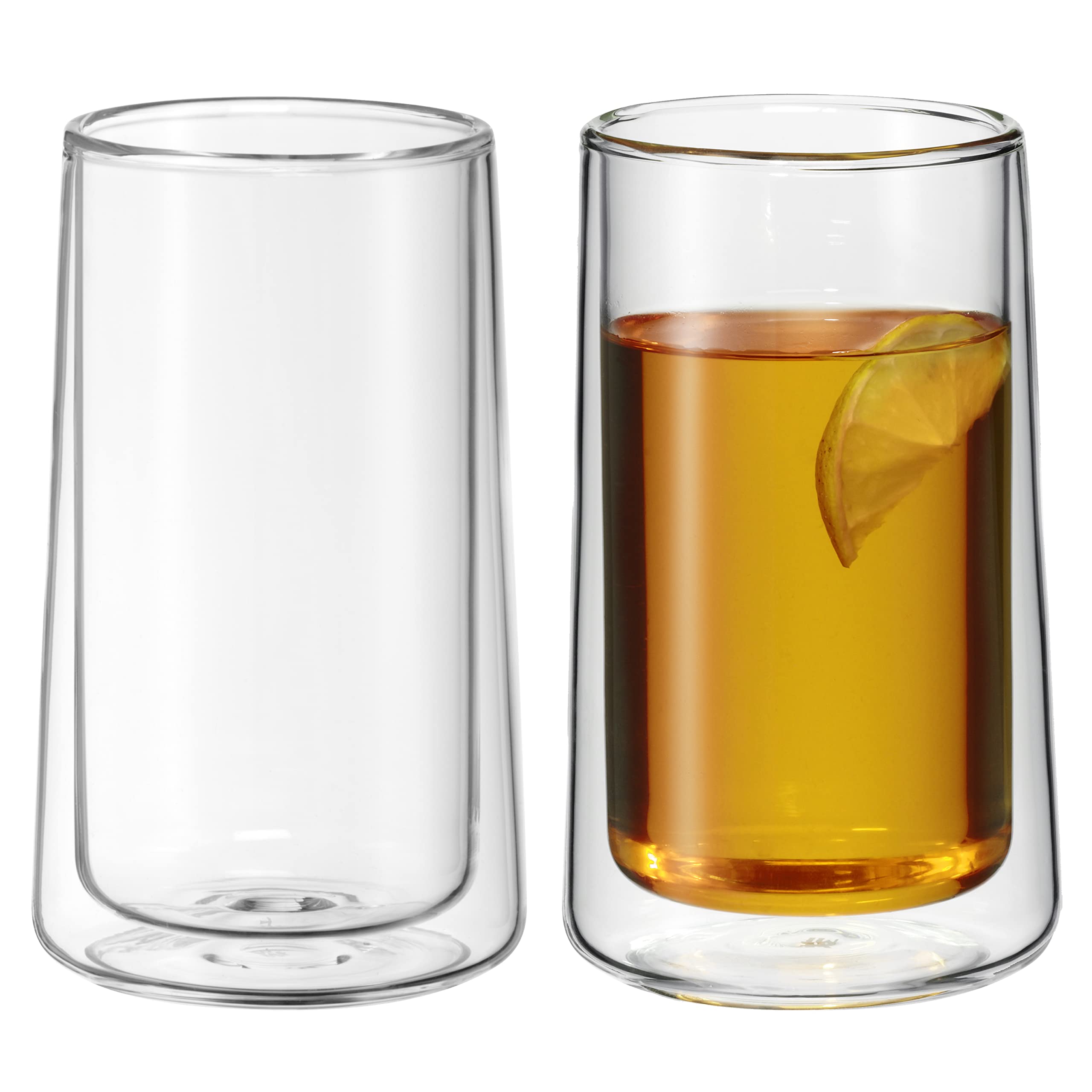 WMF 2-Piece Glass Ice-Tea Double-Walled Glass Set, Transparent