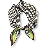 PoeticEHome 100% Mulberry Silk Neck Scarf 21"x21" Small Square Scarfs for Women Gift Packed